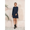 image:imageRVivimos Womens Tunic Dress Fall Cotton Button Down Long Sleeves Casual Mini Shirt DressNavyblue