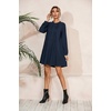 image:imageRVivimos Womens Tunic Dress Fall Cotton Button Down Long Sleeves Casual Mini Shirt DressNavyblue