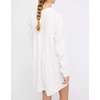 image:imageRVivimos Womens Tunic Dress Fall Cotton Button Down Long Sleeves Casual Mini Shirt DressWhite
