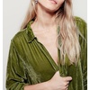 image:imageRVivimos Womens Velvet Long Sleeve Pocket Casual Mini Shirt DressArmy Green