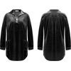 image:imageRVivimos Womens Velvet Long Sleeve Pocket Casual Mini Shirt DressBlack