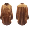 image:imageRVivimos Womens Velvet Long Sleeve Pocket Casual Mini Shirt DressBrown