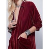 image:imageRVivimos Womens Velvet Long Sleeve Pocket Casual Mini Shirt DressBurgundy