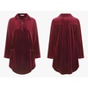 image:imageRVivimos Womens Velvet Long Sleeve Pocket Casual Mini Shirt DressBurgundy