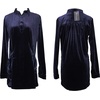 image:imageRVivimos Womens Velvet Long Sleeve Pocket Casual Mini Shirt DressDarkblue