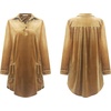 image:imageRVivimos Womens Velvet Long Sleeve Pocket Casual Mini Shirt DressGold