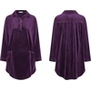 image:imageRVivimos Womens Velvet Long Sleeve Pocket Casual Mini Shirt DressPurple