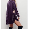 image:imageRVivimos Womens Velvet Long Sleeve Pocket Casual Mini Shirt DressPurple