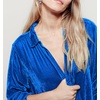 image:imageRVivimos Womens Velvet Long Sleeve Pocket Casual Mini Shirt DressRoyalblue