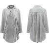 image:imageRVivimos Womens Velvet Long Sleeve Pocket Casual Mini Shirt DressSilver