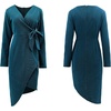 image:imageRVivimos Womens Winter Long Sleeve V Neck Asymmetrical Knit Sweater DressesDarkcyan