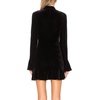 image:imageRVivimos Womens Winter Long Sleeve Velvet Ruffles Bodycon Mini DressBlack