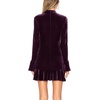 image:imageRVivimos Womens Winter Long Sleeve Velvet Ruffles Bodycon Mini DressPurple