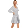 image:imageRVivimos Womens Autumn Long Sleeve Cotton Polka Dot Print Mini DressWhite
