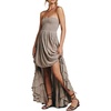 image:imageRVivimos Womens Summer Boho Sexy Backless Long DressesKhaki