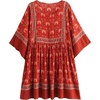 image:imageRVivimos Womens Summer Cotton Half Sleeve Casual Loose Bohemian Floral Tunic DressesRed