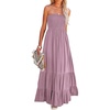 image:imageRVivimos Womens Summer Cotton Strapless Elastic Smocked Boho Beach Casual Flowy Maxi Tube DressesDustypurple2