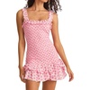 image:imageRVivimos Womens Summer Cute Strap Mini Dress Boho Casual Sleeveless Tiered Ruffle Stretchy Smocked Backless Bodycon DressesPink