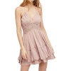 image:imageRVivimos Womens Summer Ruffles V Neck Backless Beach Short DressesDury Pink