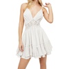 image:imageRVivimos Womens Summer Ruffles V Neck Backless Beach Short DressesWhite