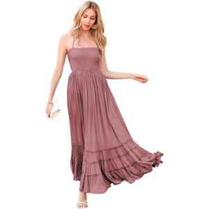 image:imageRVivimos Womens Summer Boho Sexy Backless Long DressesMauve