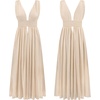 image:imageRVivimos Boho Dress for Women Sexy Deep V Neck Sleeveless Hollow Out Backless Casual Side Slit Maxi DressBeige2