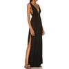 image:imageRVivimos Boho Dress for Women Sexy Deep V Neck Sleeveless Hollow Out Backless Casual Side Slit Maxi DressBlack2