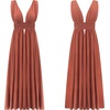image:imageRVivimos Boho Dress for Women Sexy Deep V Neck Sleeveless Hollow Out Backless Casual Side Slit Maxi DressBurntorange