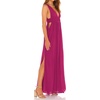 image:imageRVivimos Boho Dress for Women Sexy Deep V Neck Sleeveless Hollow Out Backless Casual Side Slit Maxi DressFuchsia