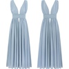 image:imageRVivimos Boho Dress for Women Sexy Deep V Neck Sleeveless Hollow Out Backless Casual Side Slit Maxi DressHazeblue2