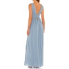 image:imageRVivimos Boho Dress for Women Sexy Deep V Neck Sleeveless Hollow Out Backless Casual Side Slit Maxi DressHazeblue2