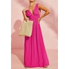 image:imageRVivimos Boho Dress for Women Sexy Deep V Neck Sleeveless Hollow Out Backless Casual Side Slit Maxi DressHotpink