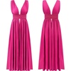image:imageRVivimos Boho Dress for Women Sexy Deep V Neck Sleeveless Hollow Out Backless Casual Side Slit Maxi DressHotpink