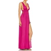 image:imageRVivimos Boho Dress for Women Sexy Deep V Neck Sleeveless Hollow Out Backless Casual Side Slit Maxi DressHotpink