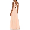 image:imageRVivimos Boho Dress for Women Sexy Deep V Neck Sleeveless Hollow Out Backless Casual Side Slit Maxi DressPeachpink
