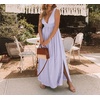 image:imageRVivimos Boho Dress for Women Sexy Deep V Neck Sleeveless Hollow Out Backless Casual Side Slit Maxi DressPurple