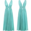 image:imageRVivimos Boho Dress for Women Sexy Deep V Neck Sleeveless Hollow Out Backless Casual Side Slit Maxi DressTurquoise