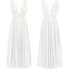 image:imageRVivimos Boho Dress for Women Sexy Deep V Neck Sleeveless Hollow Out Backless Casual Side Slit Maxi DressWhite2