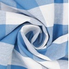 image:imageRVivimos Summer Dress for Women Cotton Plaid Puff Sleeves Casual OffShoulder Boho Side Slit Midi DressBlueplaid