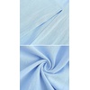 image:imageRVivimos Summer Dress for Women Cotton Plaid Puff Sleeves Casual OffShoulder Boho Side Slit Midi DressSkyblue