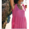 image:imageRVivimos Womens Summer Casual Beach Midi Dress Cotton Linen Sleeveless Adjustable Straps Tiered Flowy Dresses with PocketsPink