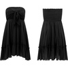 image:imageRVivimos Womens Summer Cotton Boho Beach Sleeveless Tie Front Mini Dress Tube Top DressBlack