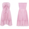 image:imageRVivimos Womens Summer Cotton Boho Beach Sleeveless Tie Front Mini Dress Tube Top DressPink