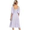 image:imageRVivimos Womens Summer Cotton Lantern Sleeves Ruffled Off Shoulder ALine Midi DressesLight Purple