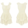 image:imageRVivimos Womens Summer Cotton Puff Sleeves Layered Ruffles Casual Boho Swing Mini DressesLight Yellow
