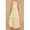 image:imageRVivimos Womens Summer Dress Sleeveless Halter Layered Ruffles Casual Boho Flowy Maxi DressBeige