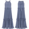 image:imageRVivimos Womens Summer Dress Sleeveless Halter Layered Ruffles Casual Boho Flowy Maxi DressDusty Blue