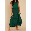 image:imageRVivimos Womens Summer Dress Sleeveless Halter Layered Ruffles Casual Boho Flowy Maxi DressEmerald Green