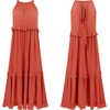 image:imageRVivimos Womens Summer Dress Sleeveless Halter Layered Ruffles Casual Boho Flowy Maxi DressOrange