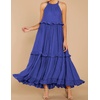 image:imageRVivimos Womens Summer Dress Sleeveless Halter Layered Ruffles Casual Boho Flowy Maxi DressRoyal Blue